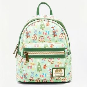 Loungefly Star Wars The Mandalorian Chibi Holidays Backpack